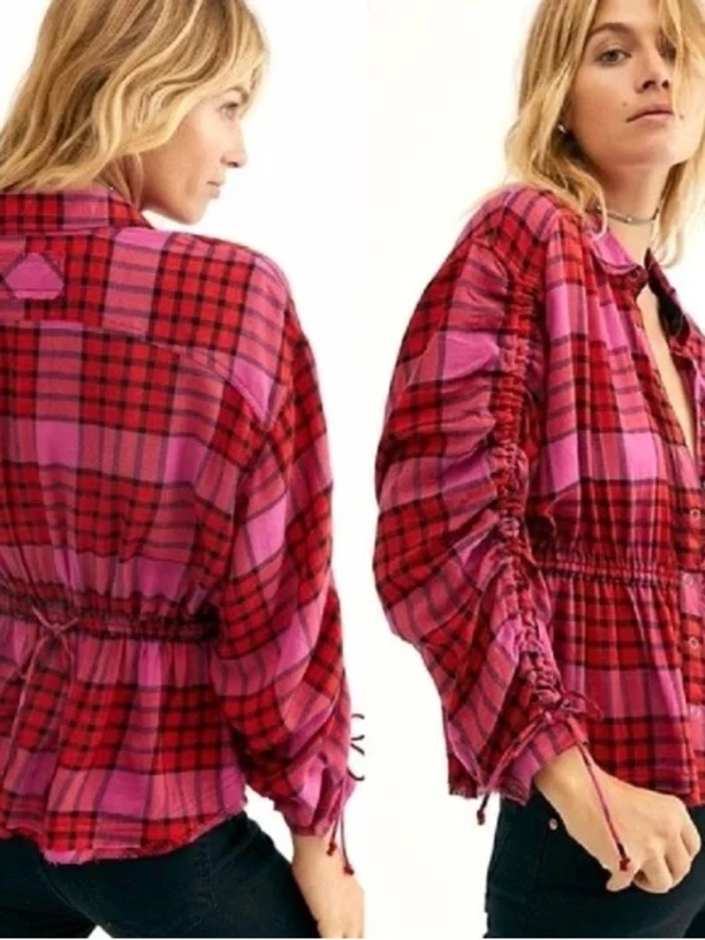 Free People We The Free Pacific Dawn Plaid Shirt